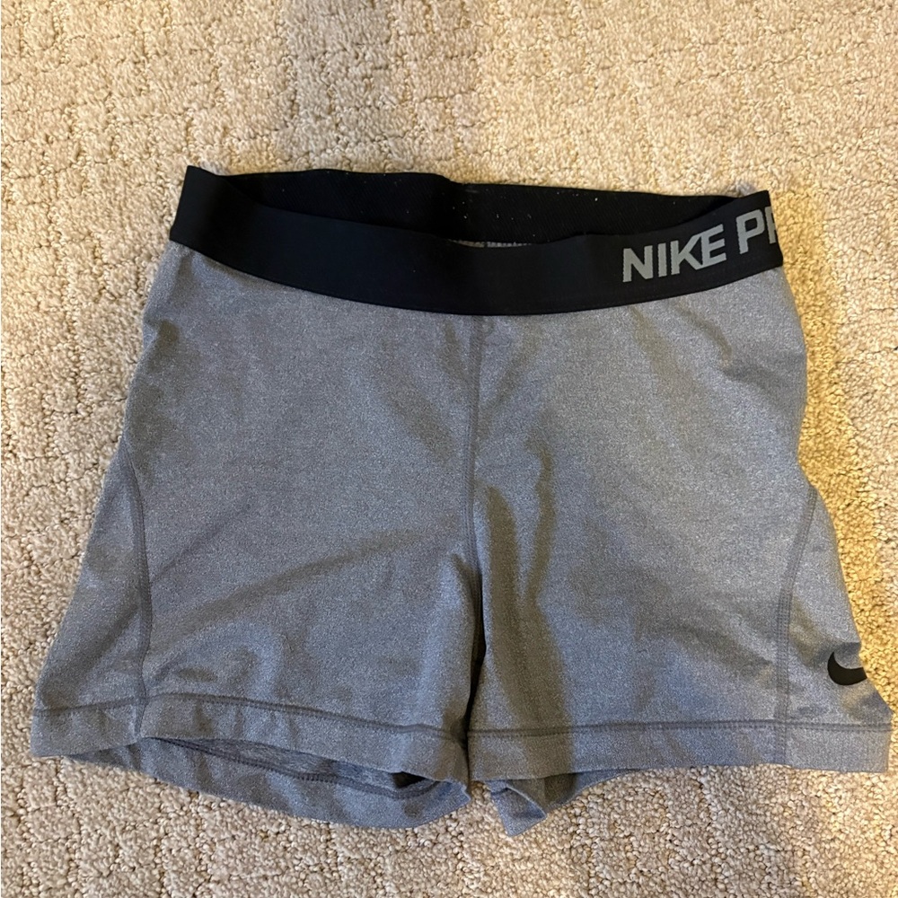 Nike Women's Black and Gray Athletic Shorts
